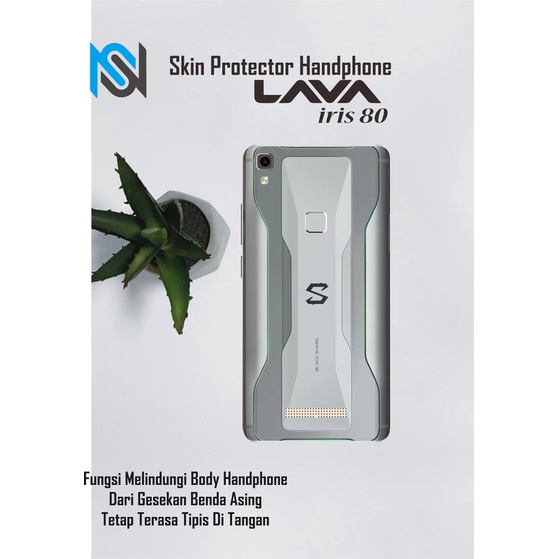 Isi 2pcs Garskin Hp Lava iris 80 Motif shark - Free Custom Motif