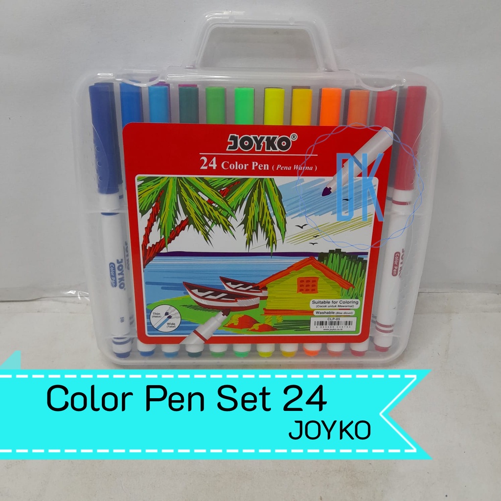 

Color Pen Pulpen Pena Warna Joyko CLP-05 24 Warna Colors Spidol Warna