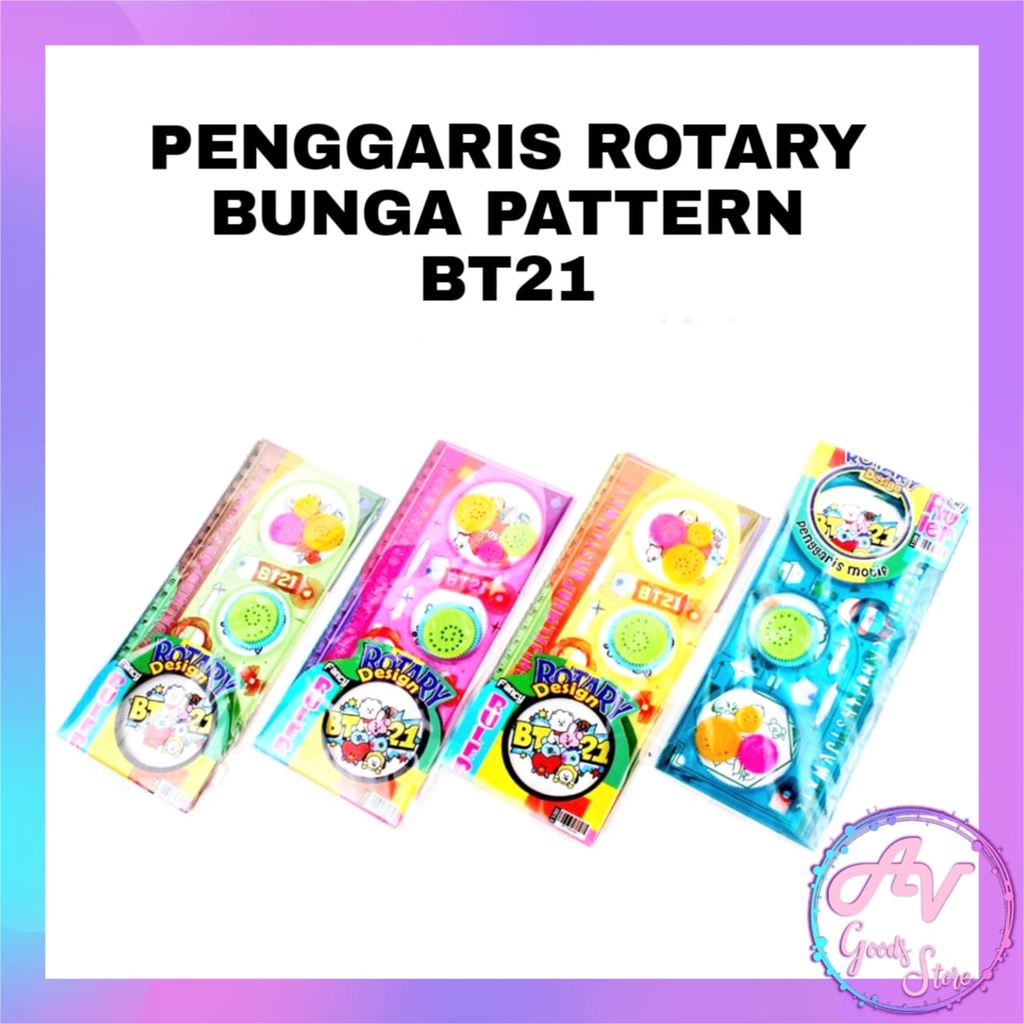 

Penggaris Rotary BT21 BTS / Penggaris Pola Bunga Batik Pattern / Spirograph