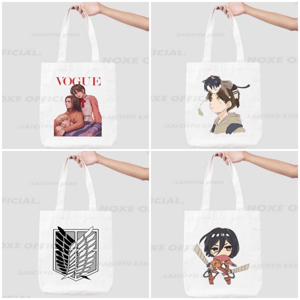 TOTEBAG KANVAS ATTACK ON TITAN ANIME JEPANG