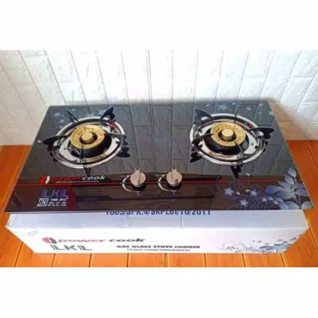 Kompor Tanam LKL Kompor Tanam 2 Tungku kaca Temperedglass Tahan Panas Anti Pecah