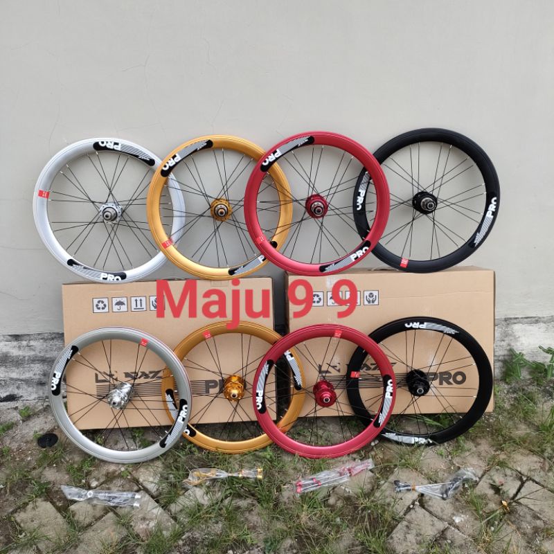 Wheelset Raze Pro 20x1 3/8 451 20/24 hole Velg Rim 20 balap 20"451 Ori