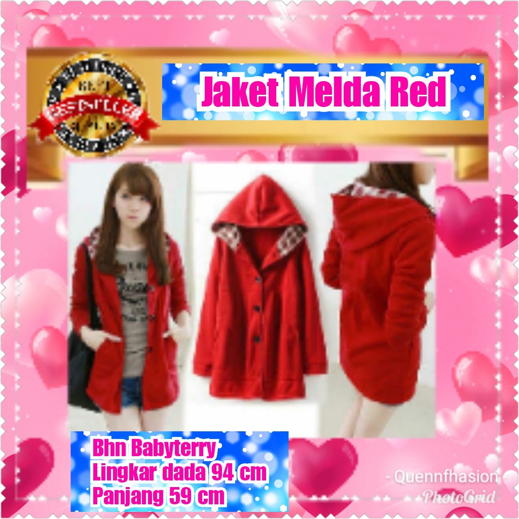 UP - JAKET MELDA / RED / MAROON / BIRU/ NAVY / TERMURAH