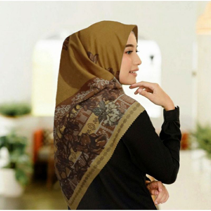 PROMO/W MUSTARD/ JILBAB VOAL PREMIUM / GROSIR HIJAB / HIJAB SEGI EMPAT/ VOAL MOTIF PREMIUM/ DENAY KW