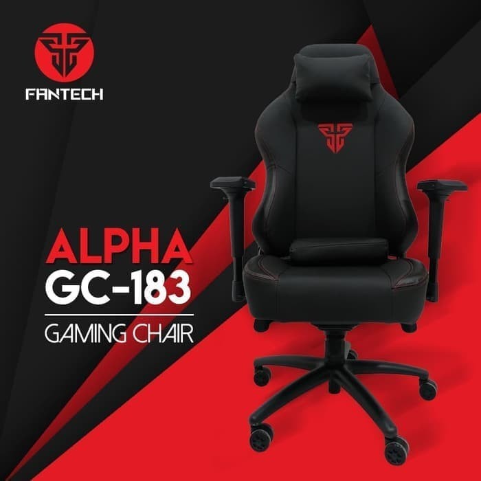 Fantech GC-183 Kursi Gaming dengan Recline 180°, Bantalan Lumbar Manual, dan Roda Nylon