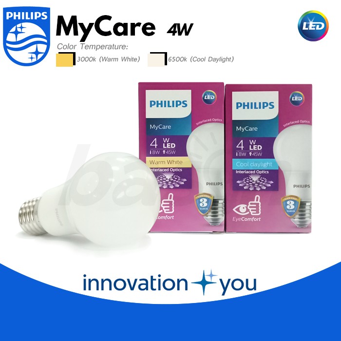 PHILIPS LED Bulb MyCare 4W E27 - Lampu Bohlam