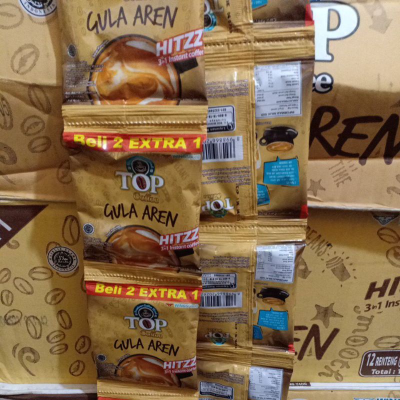 

Kopi Top Gula Aren Renceng Beli 2 Extra 1 ( isi 10+ 5 sachet)
