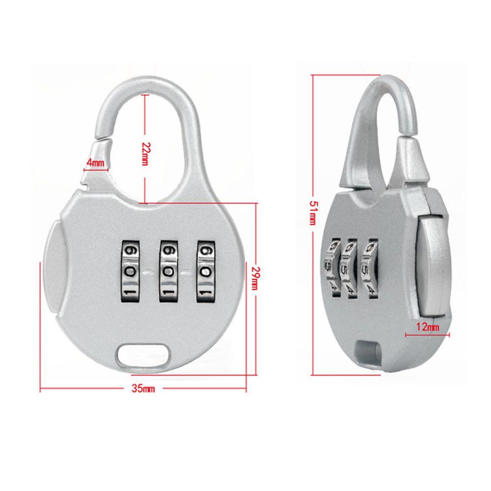 Preva 1pcs Password Lock Mini HOT Diary Pelindung Kombinasi Kode Gym Koper 3digit Dial