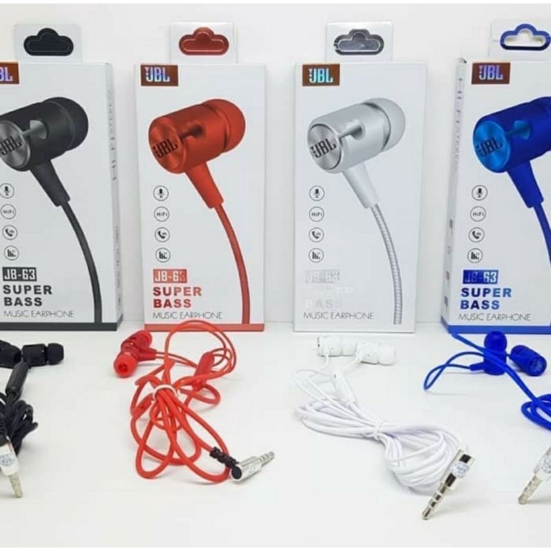 Handsfree Headset JBL Earphone JB-63 Handsfree Headset JBL Earphone