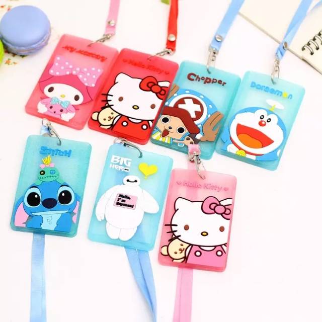 

Name tag id holder card motif cartoon lucu pakai tali