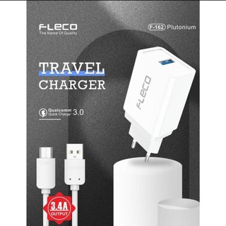 Charger Fleco F162 uranium fast charging QC 3.0 18W 3,4A + kabel micro Ecer