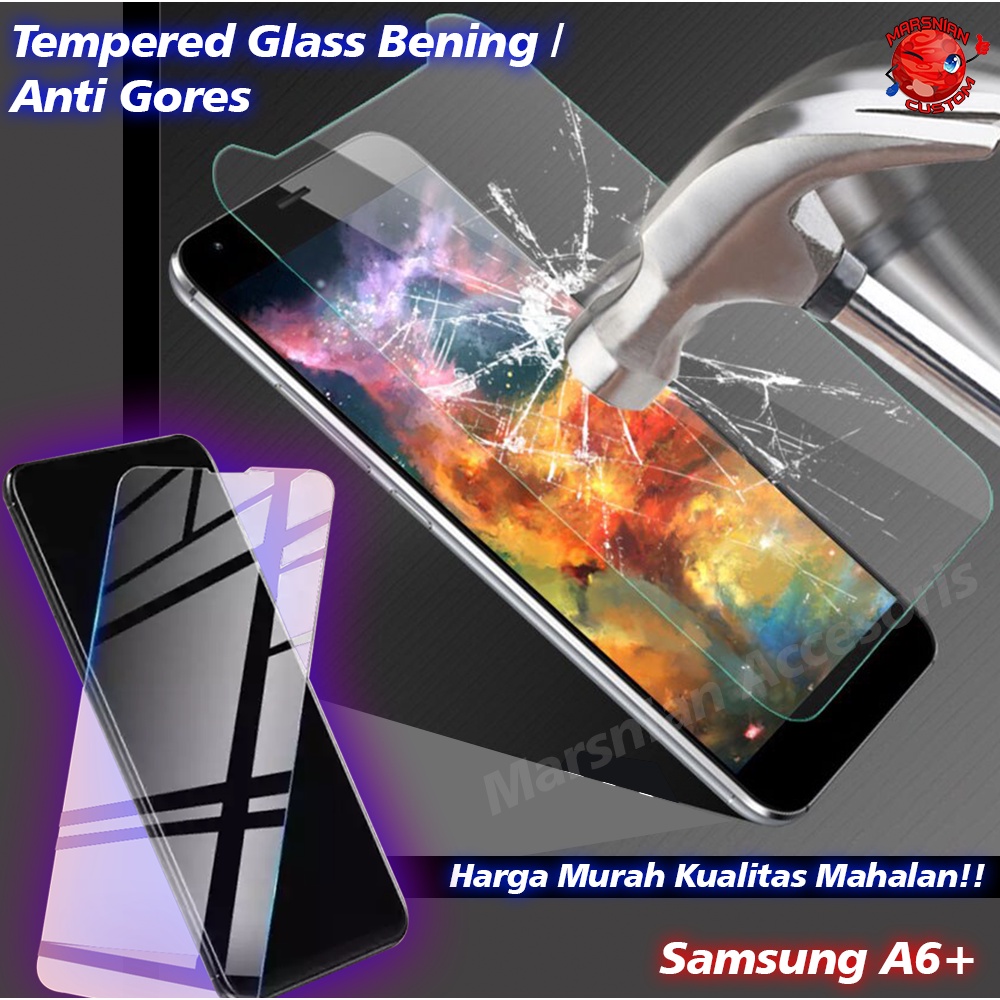 Tempered Glass Samsung A6 Plus Screen Guard Body / Pelindung Layar Full Body Samsung A6 Plus / Anti 