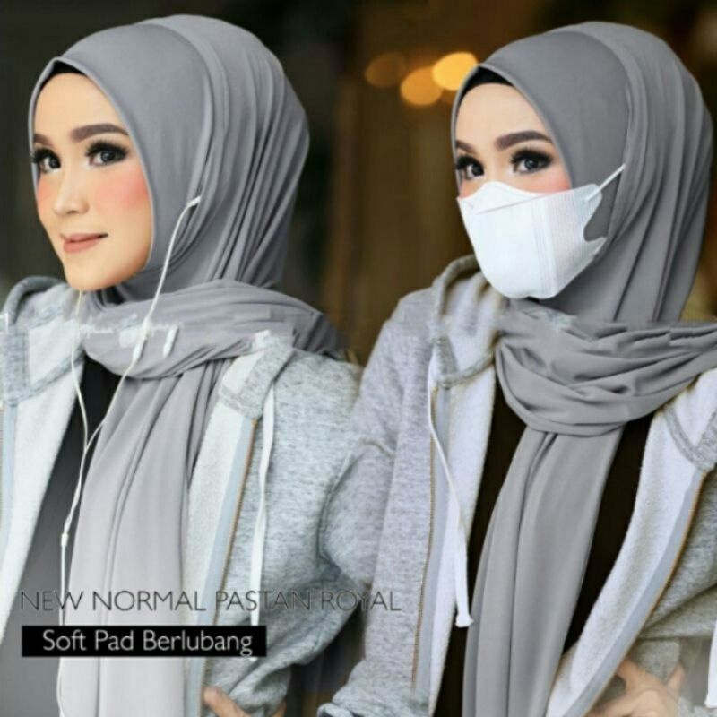 Hijab Jilbab PASMINA INSTAN ROYAL SOFT PED JERSEY Super Premium Ori