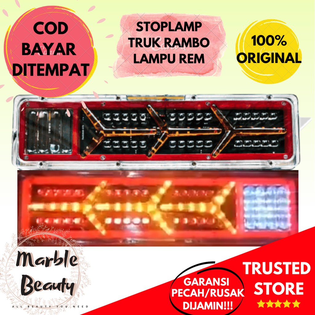 Lampu Stop Lamp Led Rem Belakang Mobil Truk Rambo Variasi Stoplamp 24 volt