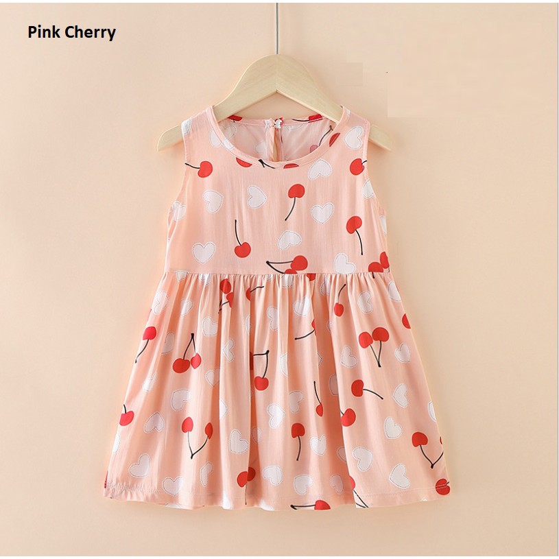 Dress tanpa lengan/ baju dress anak /pakaian bayi anak perempuan banyak motif kualitas premium