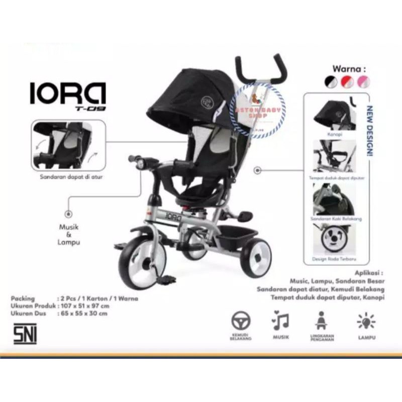 Sepeda Anak Tiga roda Tricycle PMB T09 Iora Preloved