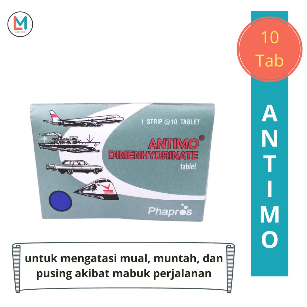 Jual Antimo Dewasa 1 Strip 10 Tablet | Obat Mual Muntah & Mabuk