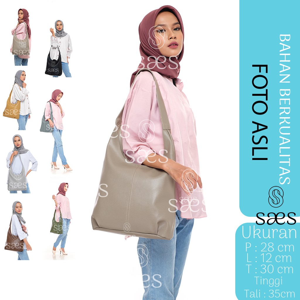 SAES - Akasia dan Lily Tas Wanita Hobo Bag Totebag Vintage Retro