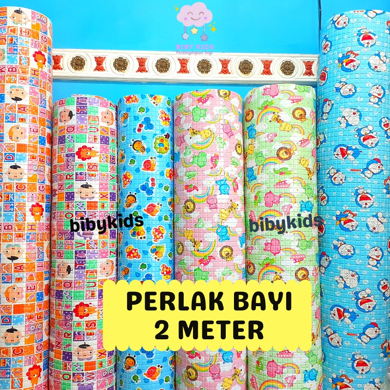 2 METER Perlak Bayi Waterproof Meteran Jumbo Perlak Bayi Motif Lucu Perlak Alas Ompol Bayi Waterprof