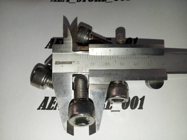 Baut L M10 x 20 (2cm) drat halus 1.25 stainless 304