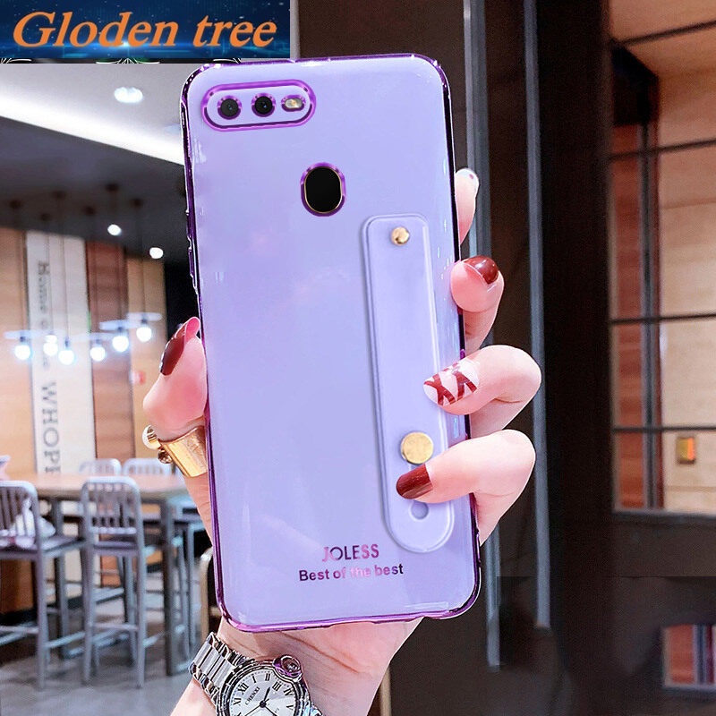 Casing Handphone OPPO A11K A12 A5S A7 F9 F9 Pro AX7 Motif Pohon Emas