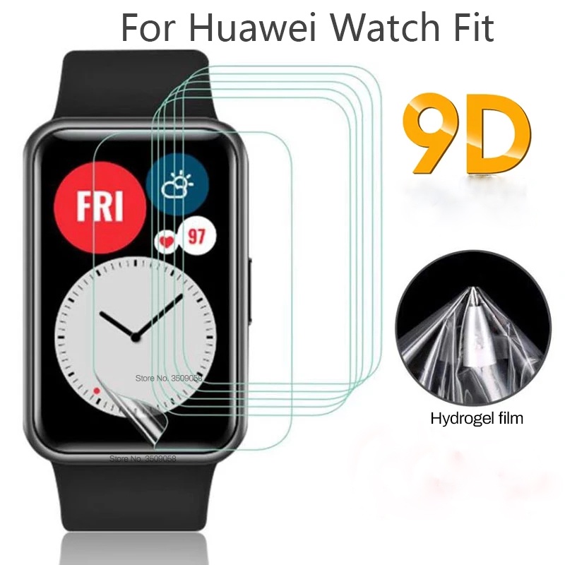 1pc Film Hydrogel Pelindung Layar Smartwatch Huawei Watch Fit Full Cover