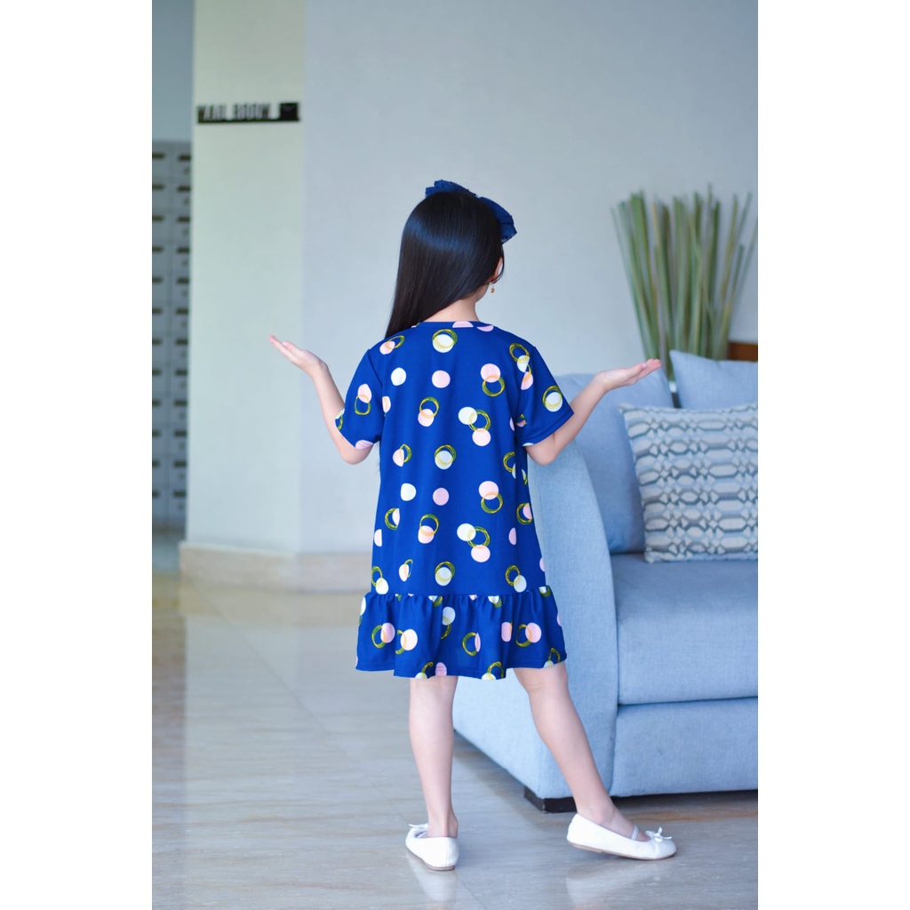 MOMOGI- DRESS YIPPO / DRESS ANAK PEREMPUAN POLKADOT / Usia 4th-10th