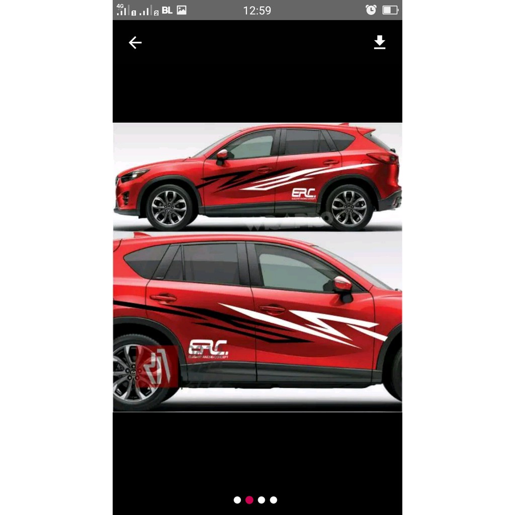 Cutting Sticker Striping Mobil Racing Xenia Avanza Terios Rush