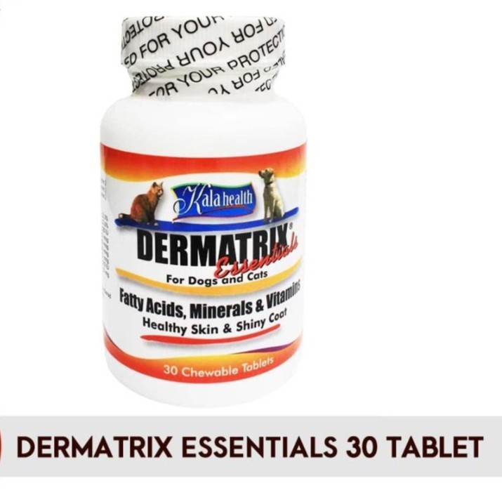 vitamin bulu hewan anjing kucing Dermatrix Essentials 30tablet-FUR Vit