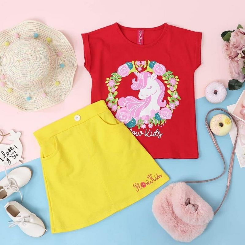 Setelan Rok Anak / Baju Anak Murah / Setelan Anak Perempuan / Rok / Baju Anak Perempuan