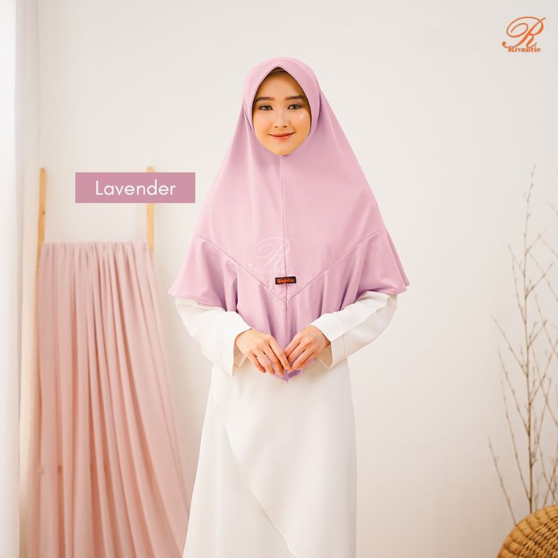 PROMO Kerudung Rivantie claudia M / kerudung instan / Jersey creb-LAVENDER