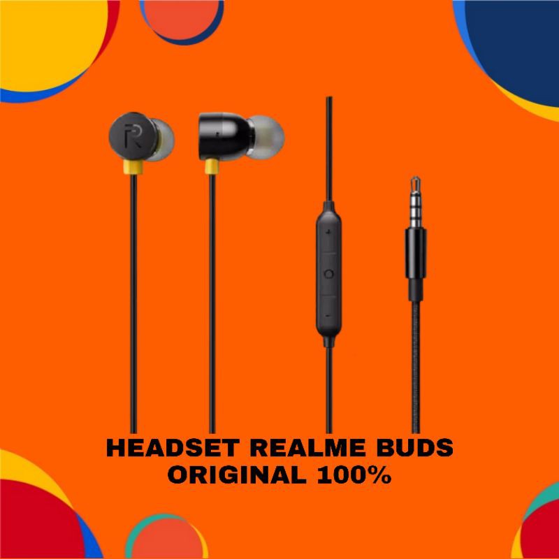 Headset Realme Buds In-Ear ORI 100% Asli Realme 3PRO C2 XT X2PRO All Tipe With Mic Realme Earphone