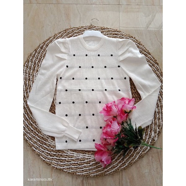 ATASAN KNIT POLKADOT IMPORT