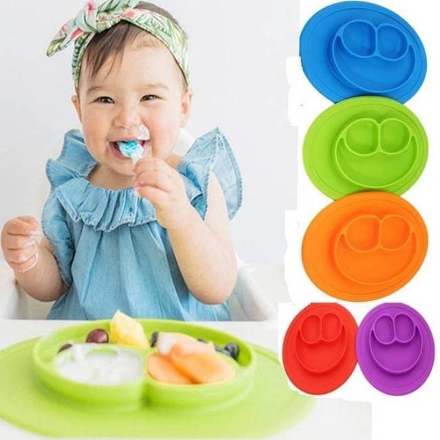 piring makan bayi silikon plate mat/ sure grip platemat silicone