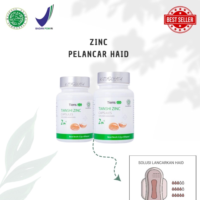 ZINC CAPSUL PELANCAR HAID 3 HARI TUNTAS AMPUH 100 % ORIGINAL