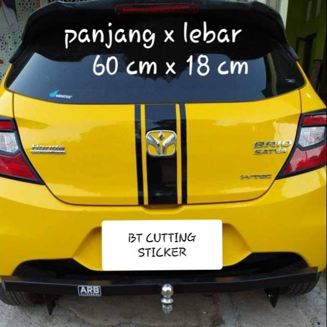 sticker mobil honda brio // sticker list mobil brio // sticker list belakang mobil warna hitam