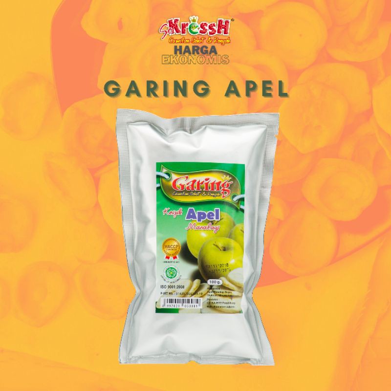 

Keripik buah apel garing 100 gram.