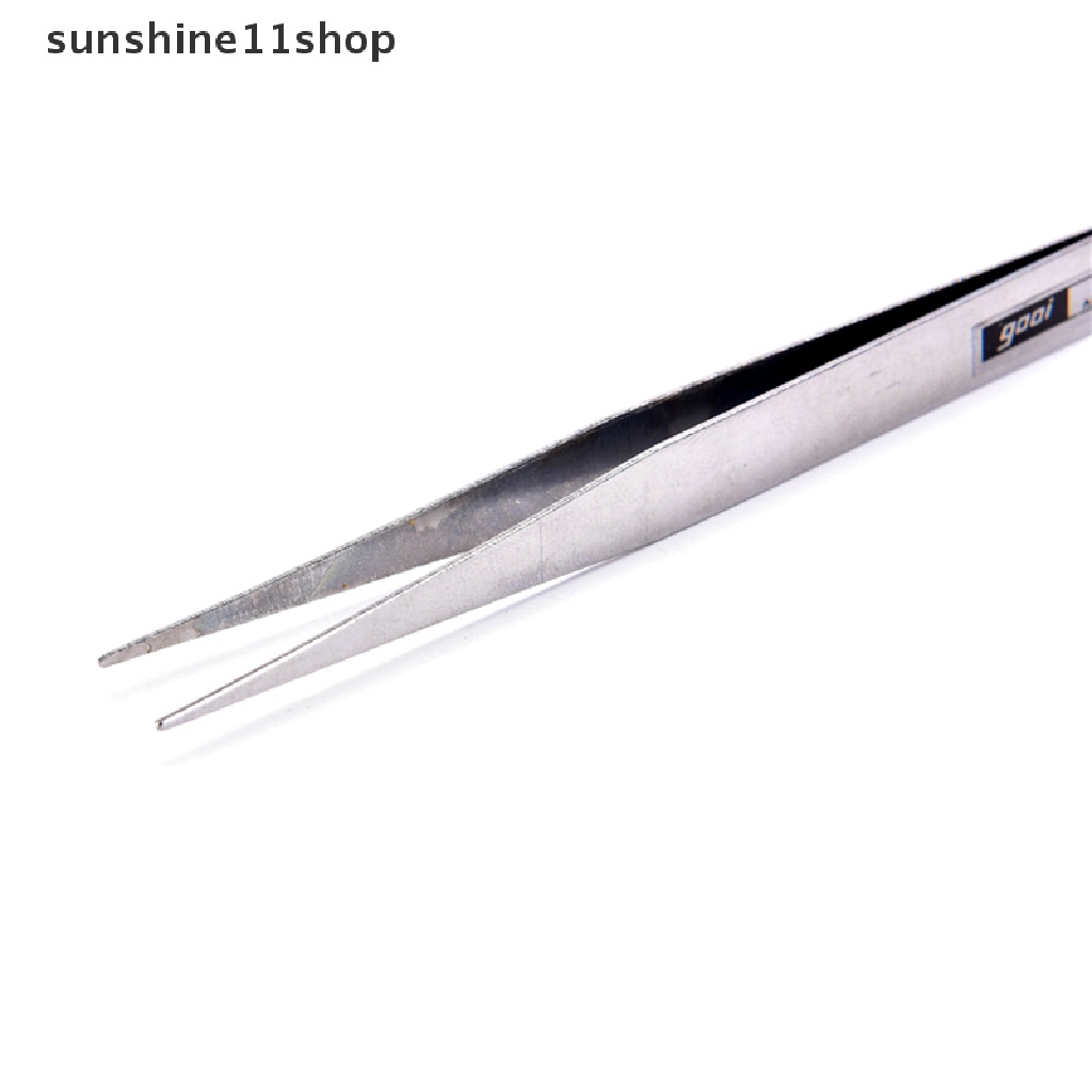 (SHO) 2pcs Pinset Stainless Steel Untuk Mengambil Bulu Mata Palsu / Nail Art