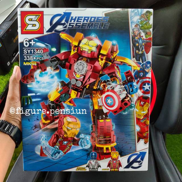 MARVEL HEROES ASEMBLE LEGO HULKBUSTER IRON MAN  CAPTAIN AMERICA SY1340