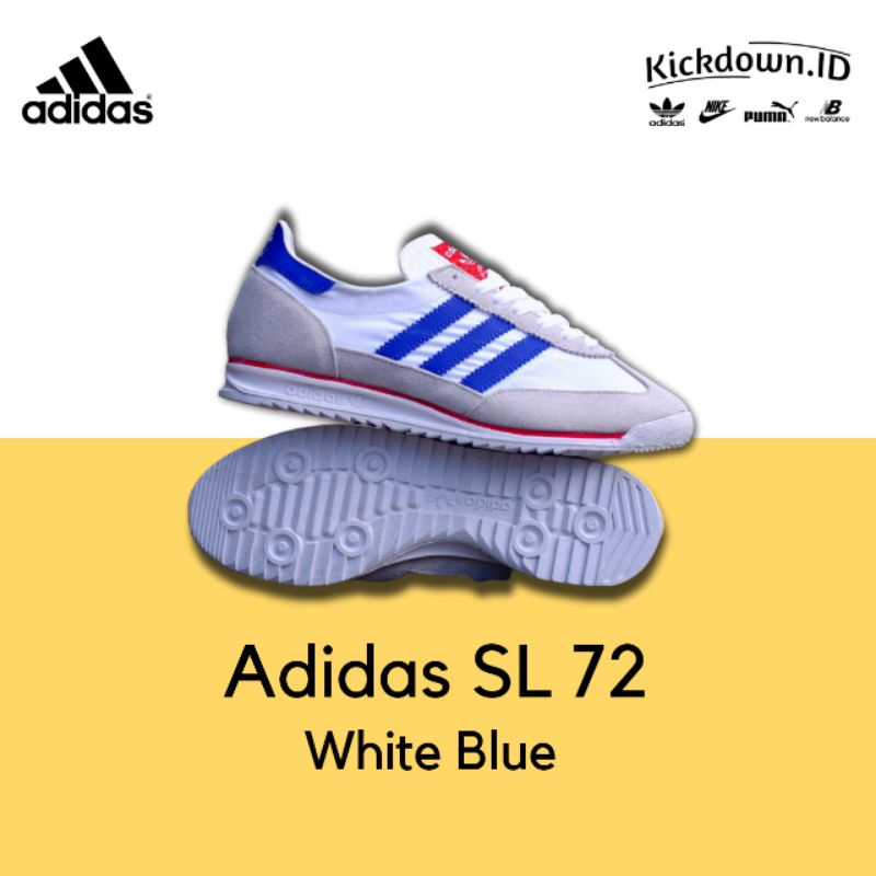 Adidas SL 72 White Blue Original BNWB BNIB / Sepatu Casual Pria Premium / Sepatu Pria / Sepatu Casua
