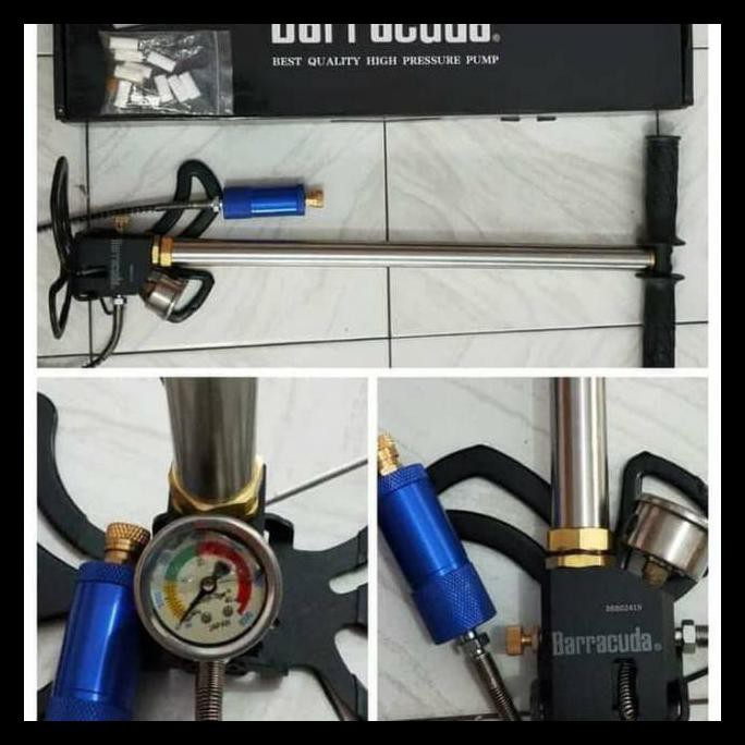 {BISA COD} POMPA PCP BARRACUDA MURAH 4500 PSI STAINLESS STEEL BONUS MINI KUPLER OBRAL Kode 670