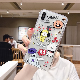 BT21 3 Anticrack Softcase Iphone 6 7 8 7+ 8+ 6+ Oppo Neo 5