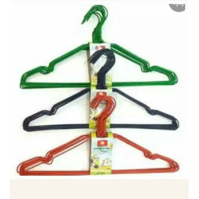 COATING HANGER WARNA STENLIST ANTI KARAT (10 PCS)