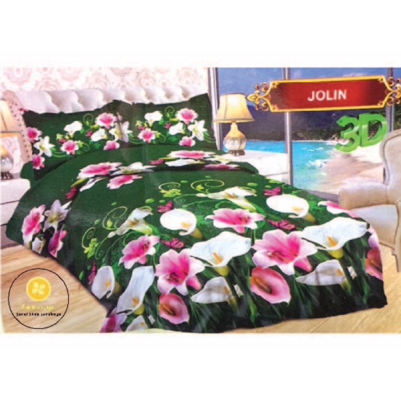 Sprei BONITA Motif Terbaru Bunga 3D Disperse (BISA COD) Brown Rose, Beautiful Paris, Emilia, Melrose, Brianna, Jolin, Khayana