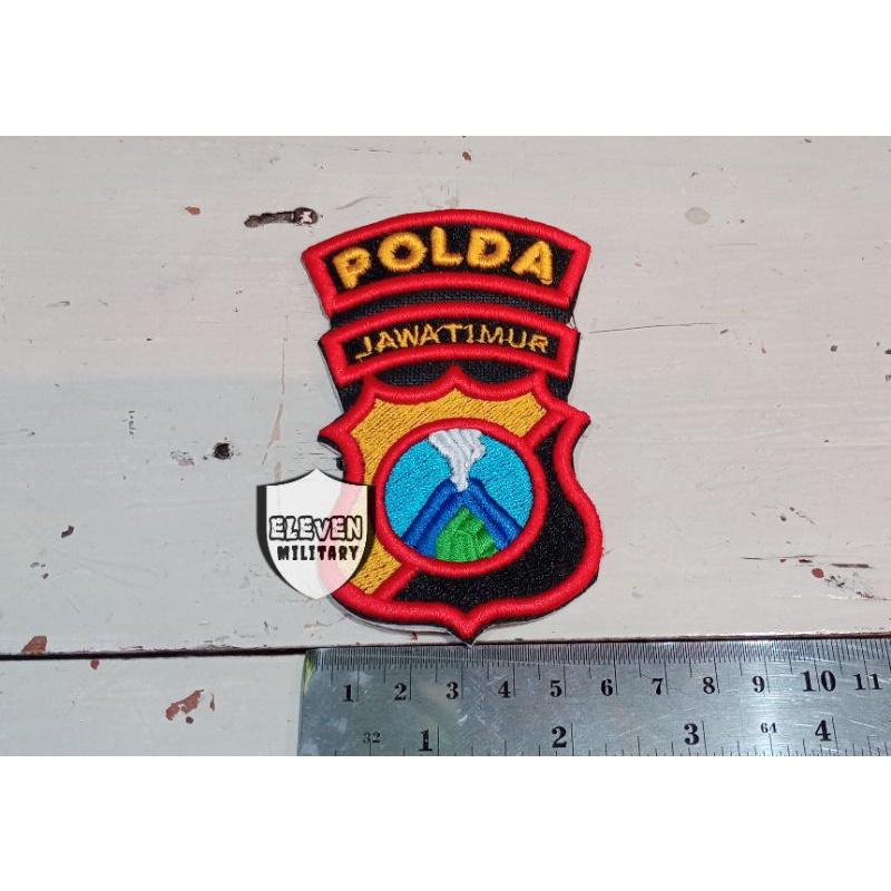 BORDIR TIMBUL LOGO POLDA JATIM