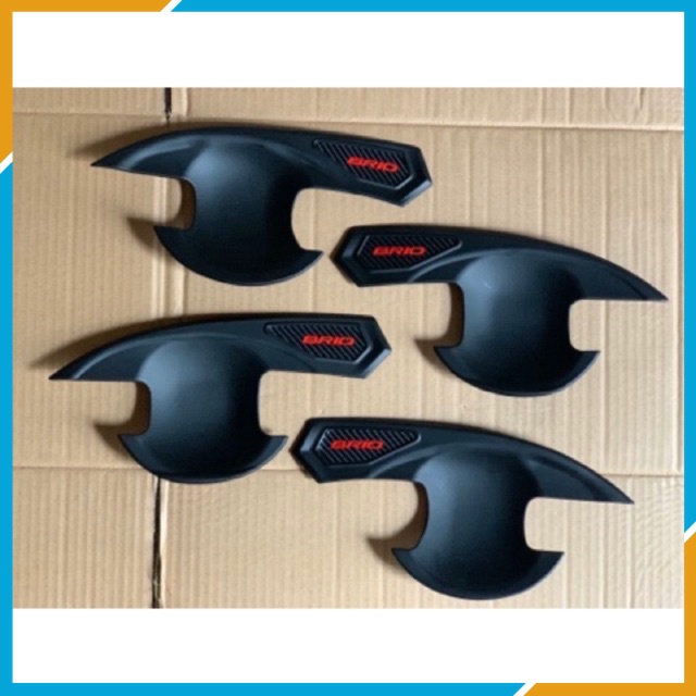 VARIASI BRIO ALL NEW / OLD 2012 2018 2019 HANDLE MANGKOK COVER PINTU MOBIL HITAM BLACKDOP