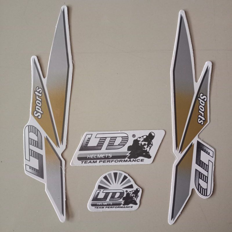 stiker helm LTD silver