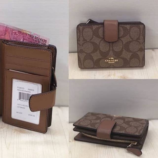 Coach medium wallet original signature brown dompet ori authentic