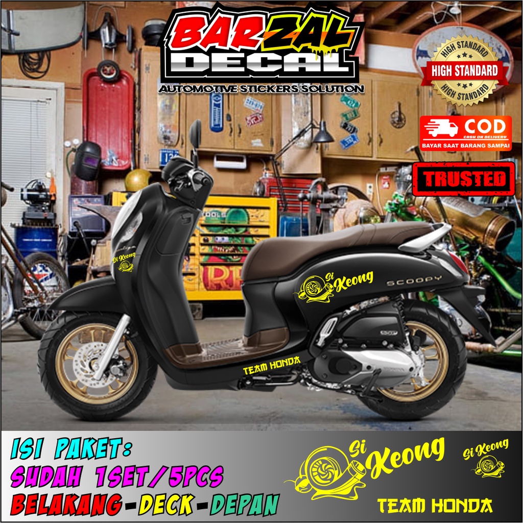 STICKER SCOOPY SI KEONG / CUTTING STIKER SCOOPY SUNMORI HEDON / STIKER MOTOR MURAH