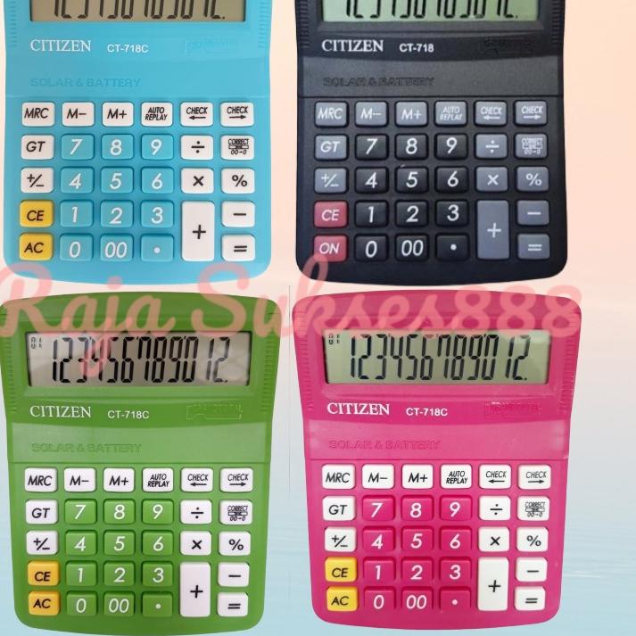 

New - Kalkulator Citizen 718 Warna Warni KALKULATOR CITIZEN CT 718 WARNA 12 DIGIT